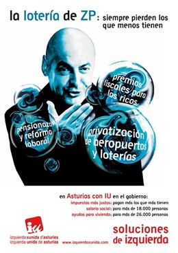 Cartel que ha lanzado IU