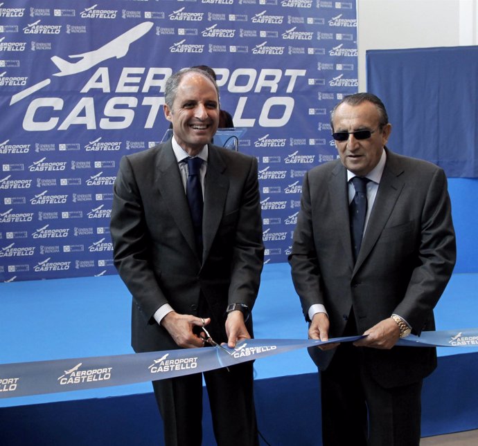 Francisco Camps y Carlos Fabra inauguran el aeropuerto de Castellón