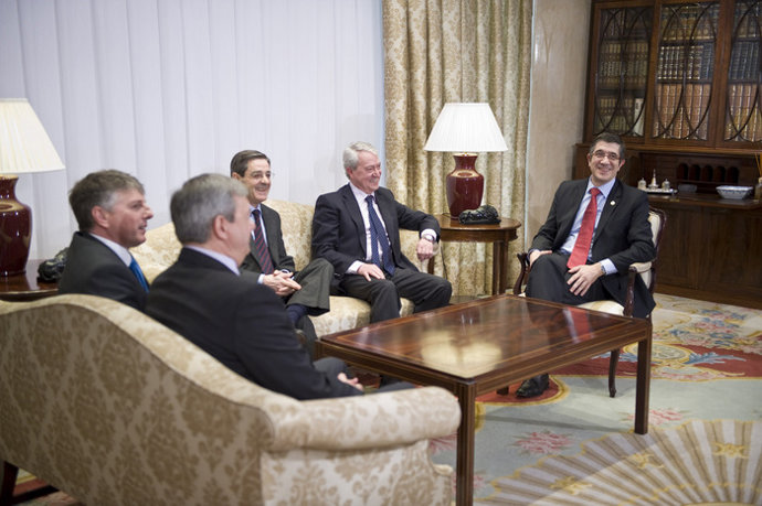 Encuentro entre López y los presidentes de las cajas.