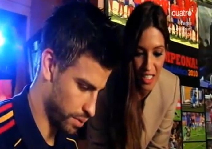 Sara Carbonero entrevistando a Gerard Piqué en su nuevo espacio televisivo en De