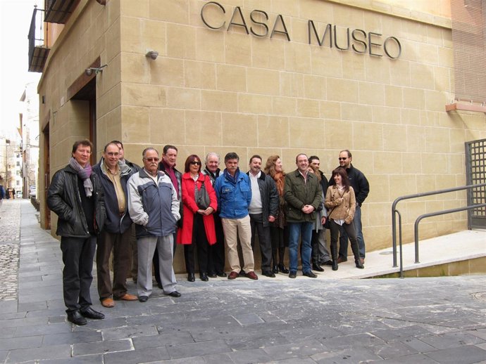 Ángel Varea y su equipo durante las jornadas de puertas abiertas del Casco Antig