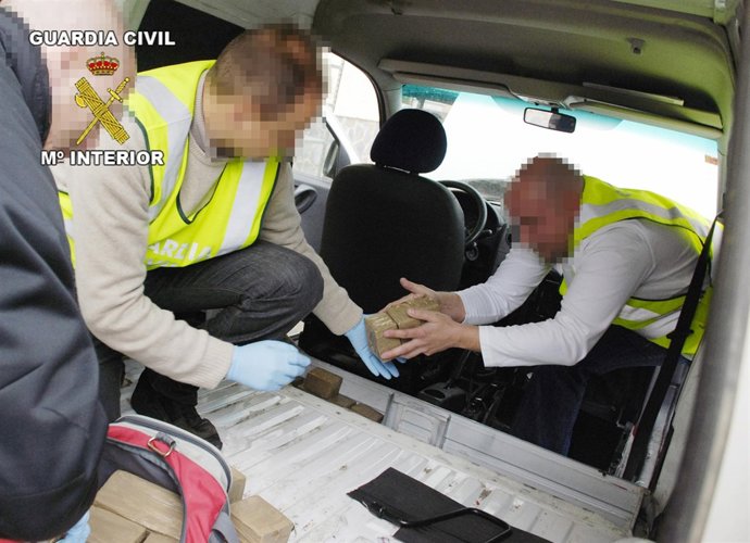 Furgoneta en la que transportaban la droga