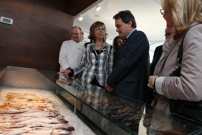 El presidente, A.Mas, visita el Espacio del Pescado de Palamós