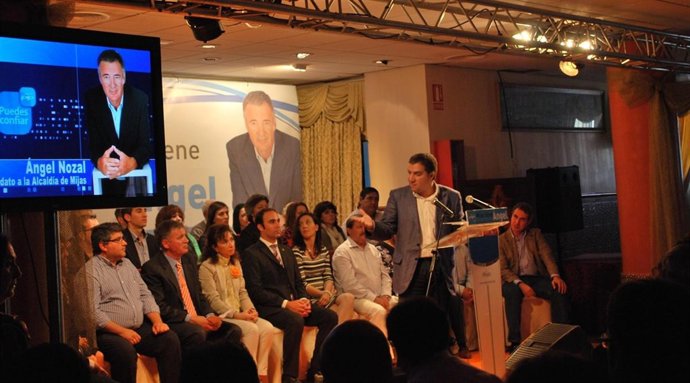 El presidente del PP de Málaga, Elías Bendodo, en la presentación de la lista el