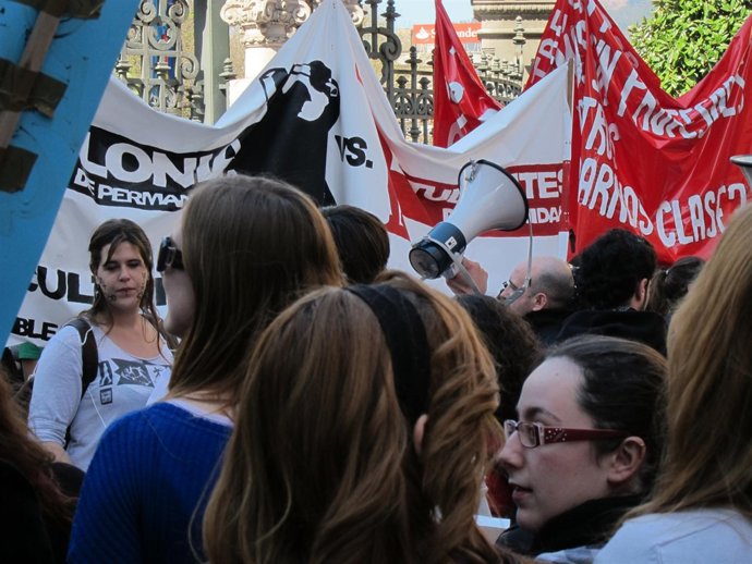 Estudiantes en una manifestación