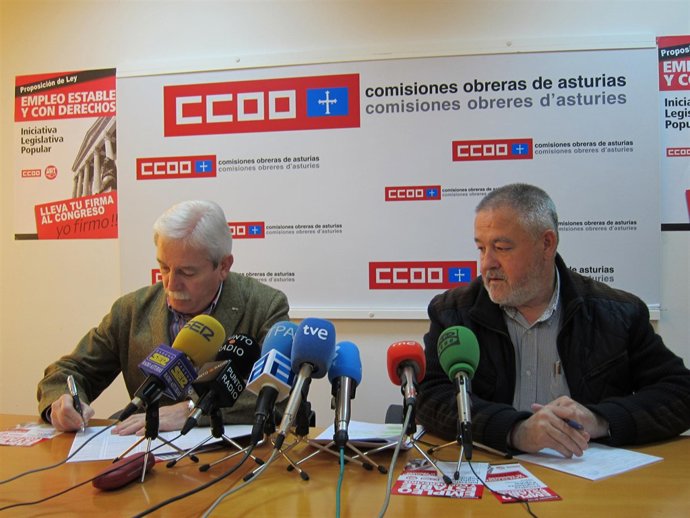 Justo Rodríguez Braga y Antonio Pino en la presentación de la campaña de recogid