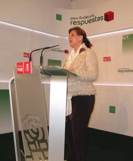 Rosa Torres, este lunes en rueda de prensa