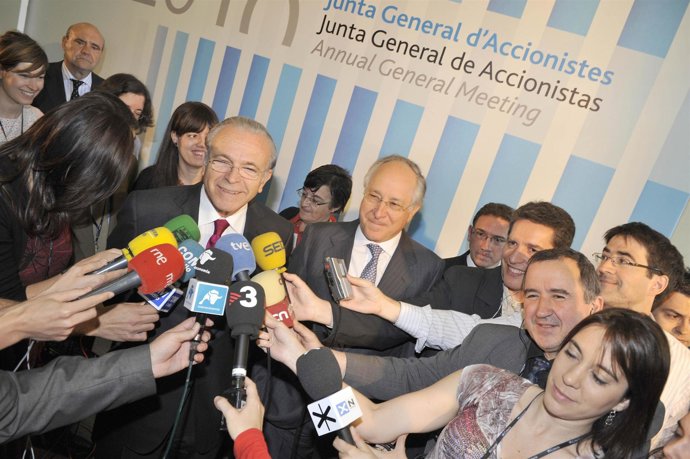 Fainé y Nin en la junta de Criteria de 2010