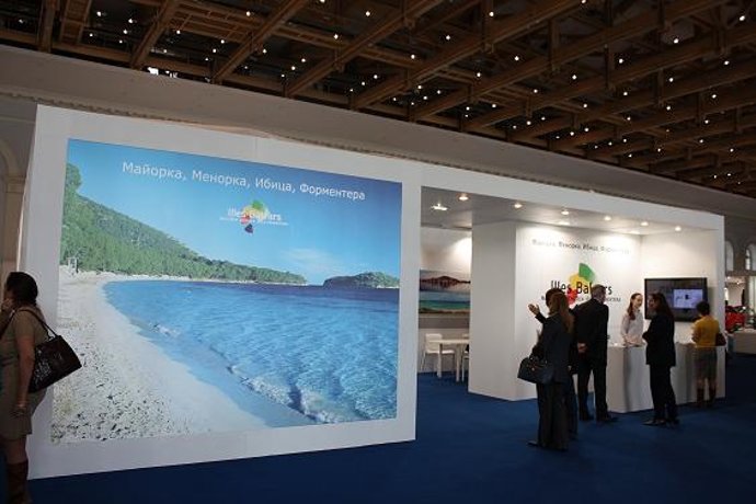 stand de Baleares en feria de Moscú