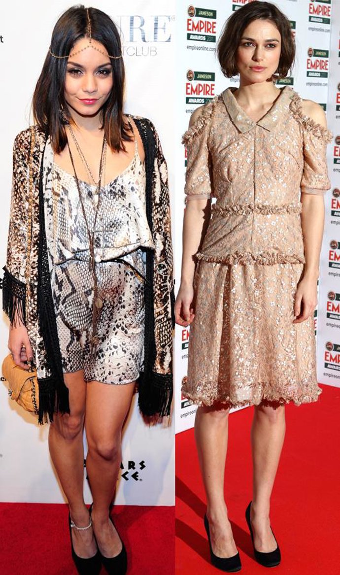 Montaje de Vanessa Hudgens y Keira Knightley 