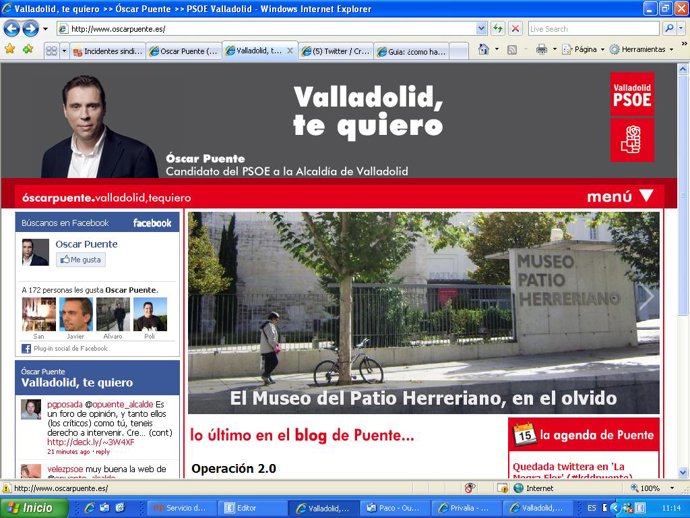 Nuevo espacio web del candidato del PSOE a la Alcaldía de Valladolid, Óscar Puen