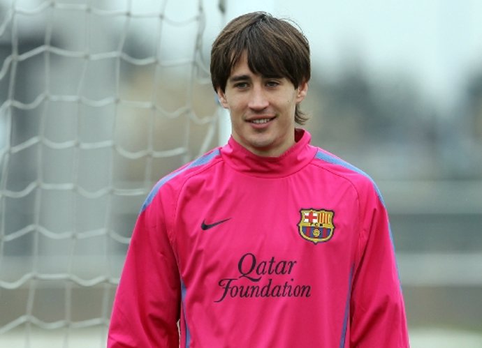 Bojan Krkic, en un entrenamiento con el FC Barcelona