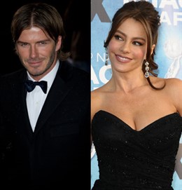 Montaje Sofía Vergara y David Beckham