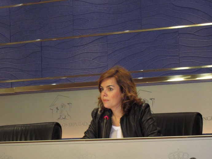 Rueda de prensa de Soraya Sáenz de Santamaría, del PP, en el Congreso