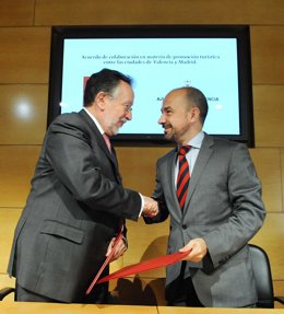 El teniente de alcalde de Valencia, Alfonso Grau, y el delegado de Economía del 