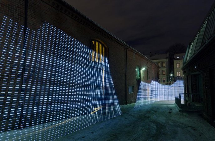 Redes Wi-Fi representadas con luz