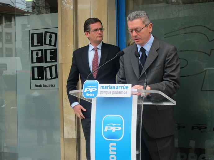 Alberto Ruiz Gallardón en Getxo.