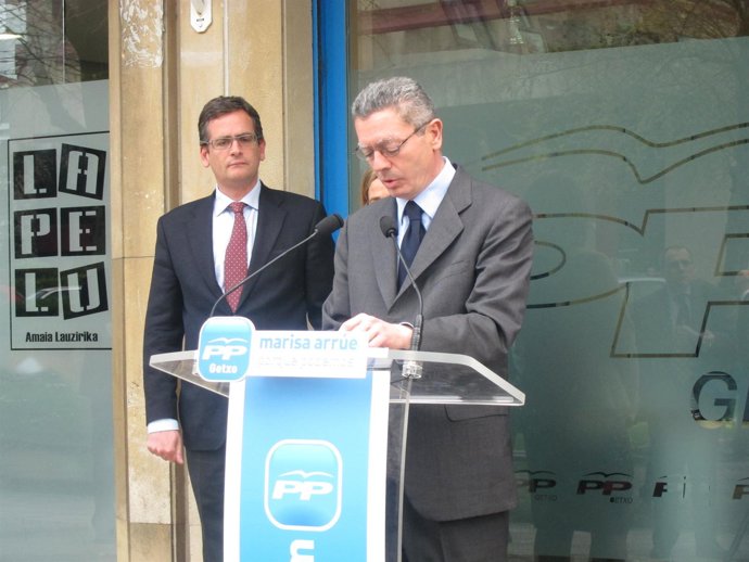 Gallardón y Basagoiti en un acto en Getxo.