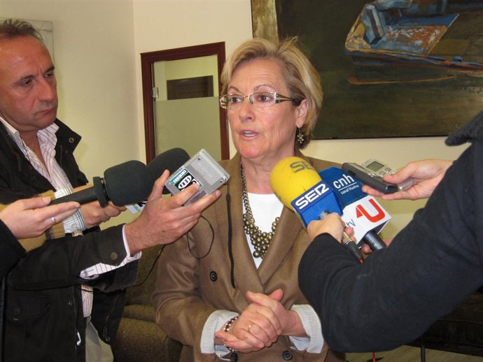 La presidenta de la Diputación de Huelva, Petronila Guerrero, en declaraciones a