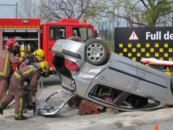 Simulacro de accidente en el Racc