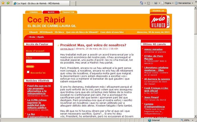 Blog de Carme-Laura Gil, ex consellera de CDC