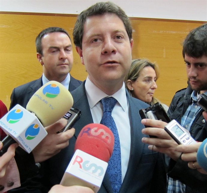 Emiliano García-Page en declaraciones a los medios