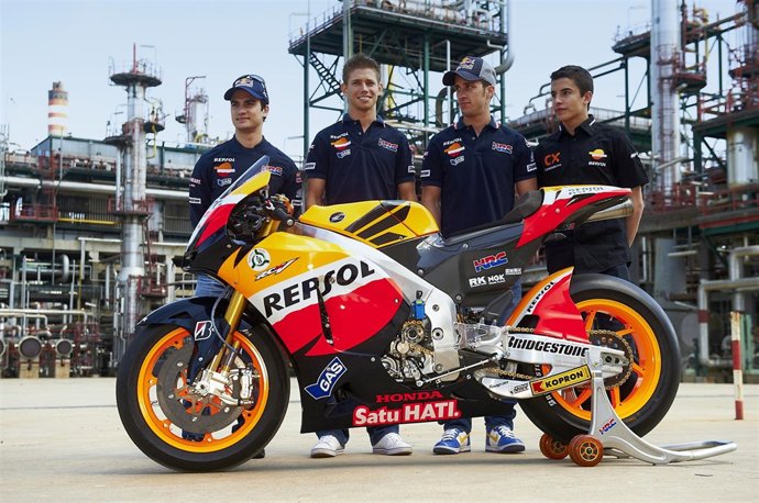 Pedrosa, Stoner, Dovizioso y Márquez 