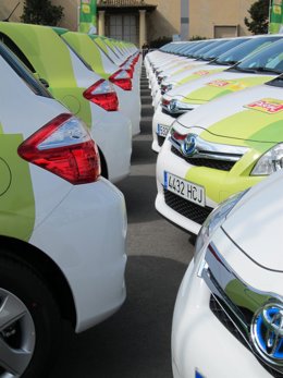 Coches de la flota de Leche Pascual