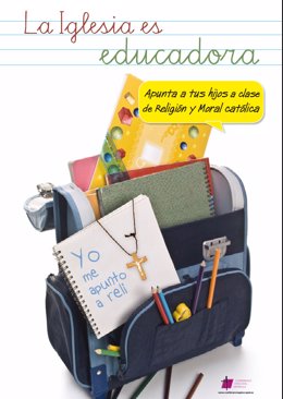 Cartel campaña de la CEE por la clase de religión