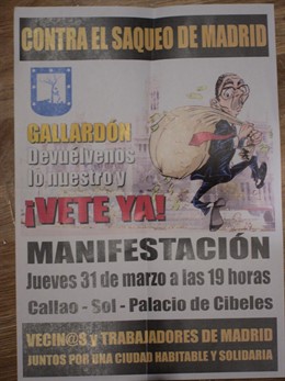 Cartel de la manifestación