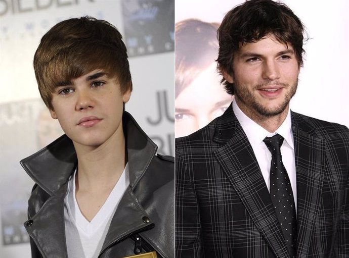 Justin Biebe y Ashton Kutcher 