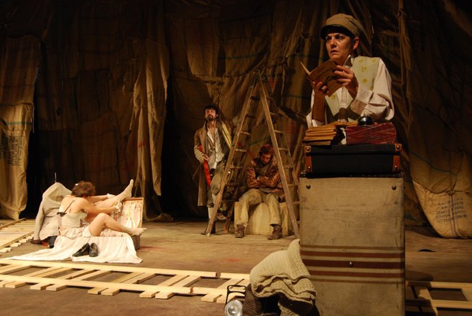 Un momento de la representación de 'Tejido Beckett'