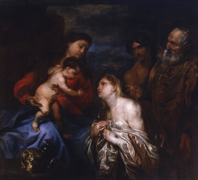 'La Virgen y el Niño con los pecadores arrepentidos', la obra restaurada de Van 