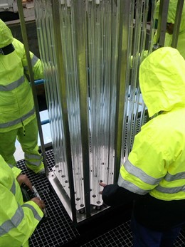 Instalación del equipo de luz ultra violeta