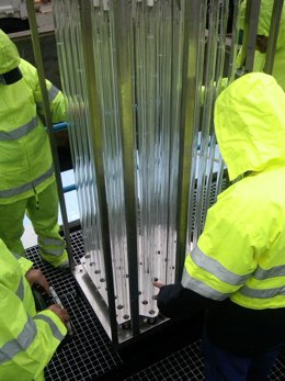 Instalación del equipo de luz ultra violeta