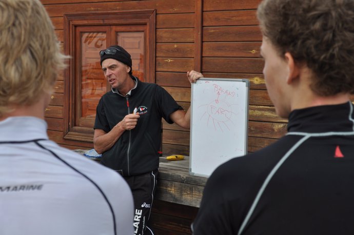 El entrenador del equipo sueco de vela de la escuela 'Motala Seglar Gymnasium', 