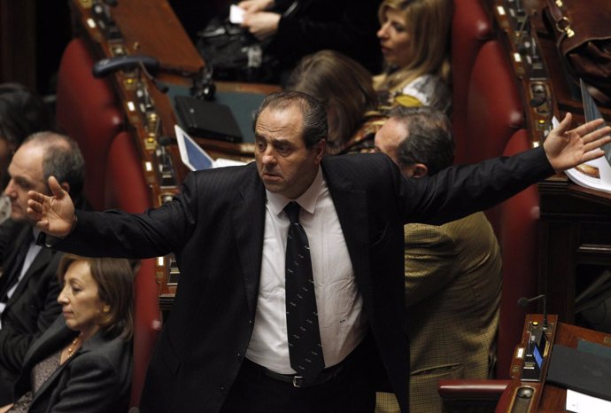 Pelea en el parlamento italiano