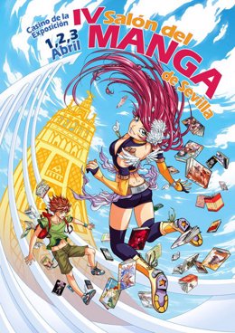Cartel del IV Salón del Manga que se celebra este fin de semana en el Casino de 