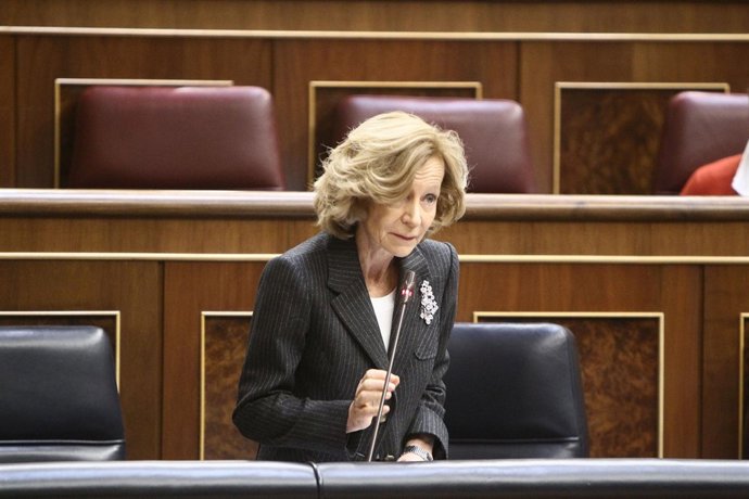Elena Salgado en el Pleno del Congreso
