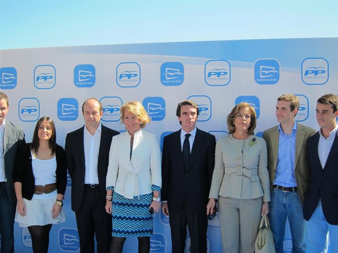 Aznar con Aguirre y Botella y Torrejón