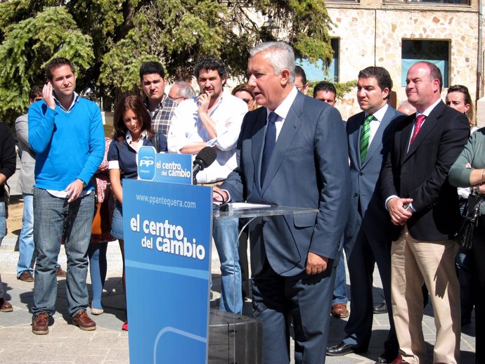 El presidente del PP de Andalucía, Javier Arenas