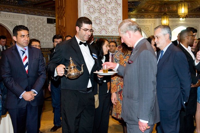 El Príncipe de Gales y el presidente de la Junta en la Fundación Tres Culturas