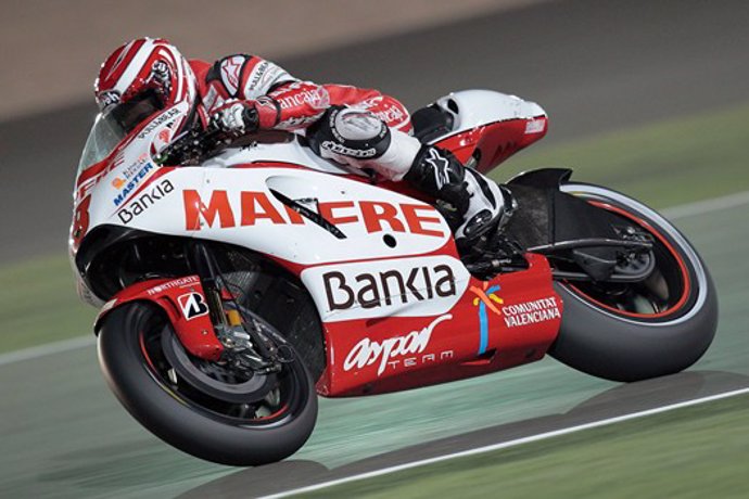 El piloto del Mapfre Aspar Team de MotoGP, Héctor Barberá, (Ducati)