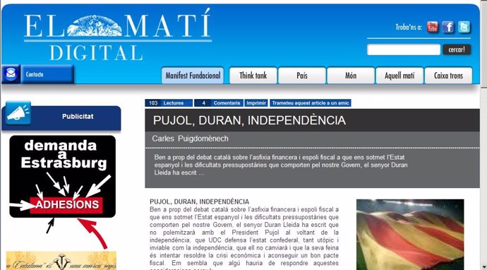 Editorial El Matí sobre Duran