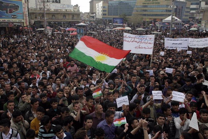 Protesta kurda al norte de Bagdad