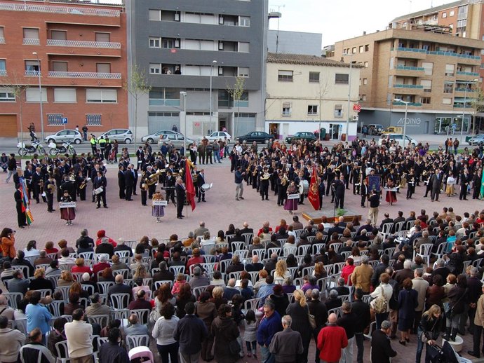 Concierto de bandas de música en Fraga en 2010