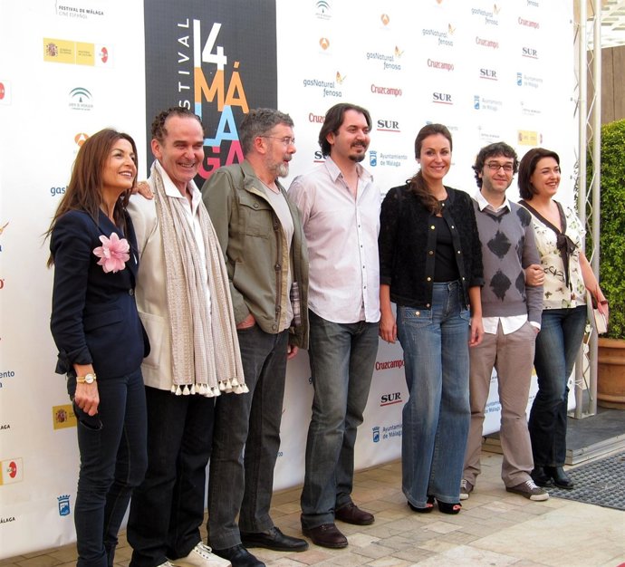 Director y actores de 'El hombre de las mariposas'