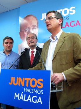 El presidente del PP en el País Vasco, Antonio Basagoiti; el alcalde de Málaga, 