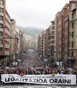 Manifestación en Bilbao por la legalización de Sortu