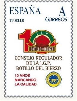 Sello conmemorativo del X aniversario del Consejo Regulador Botillo del Bierzo